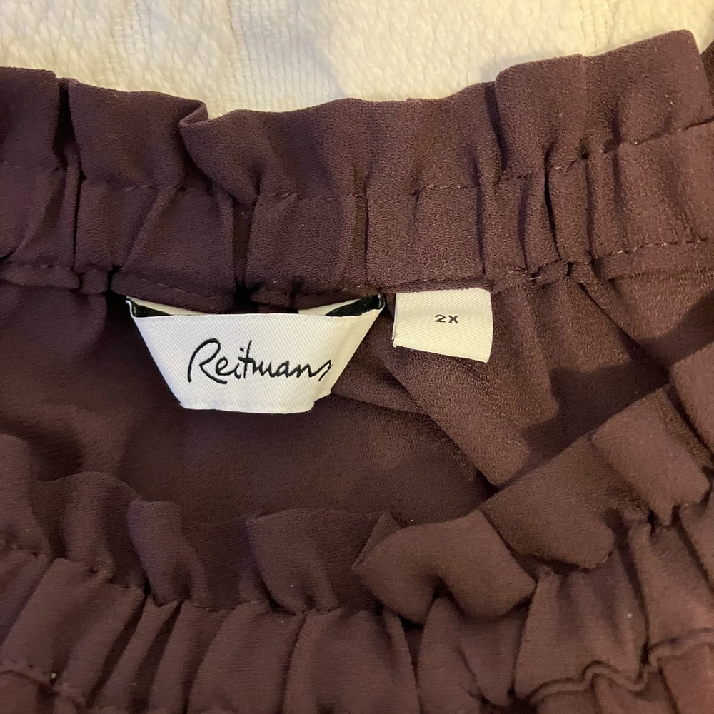 Reitmans Plum Ruffled Blouse - Picture 4 of 5